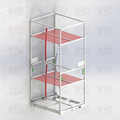 Carrello per ubicazione staffe