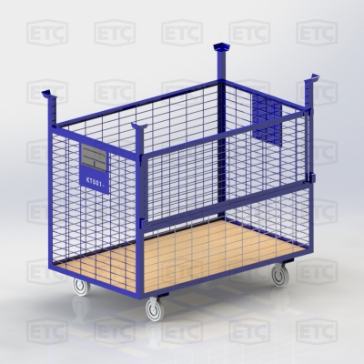 Bellow Metal Storage Trolley