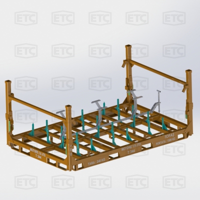 Imballaggio in metallo per trasporto motore