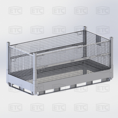 Imballaggio standard per trasporticon reti metalliche