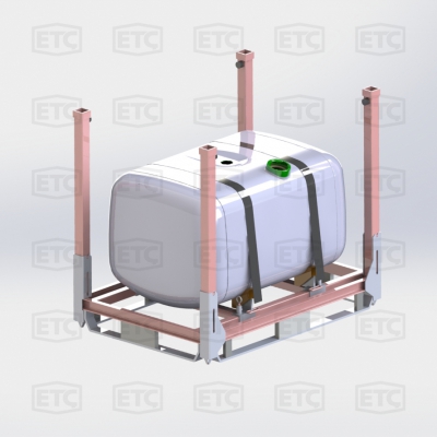 Étagère de transport de réservoir de carburant.